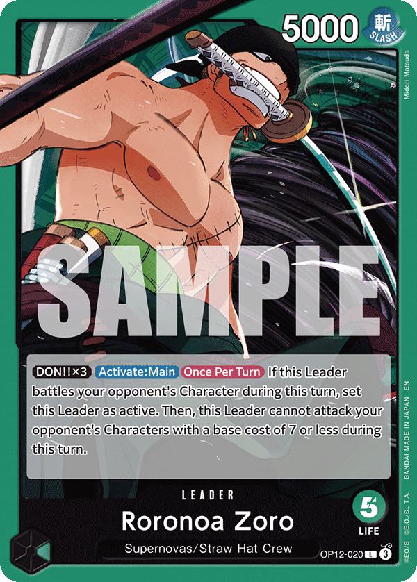 Roronoa Zoro (020) OP12-020 One Piece TCG