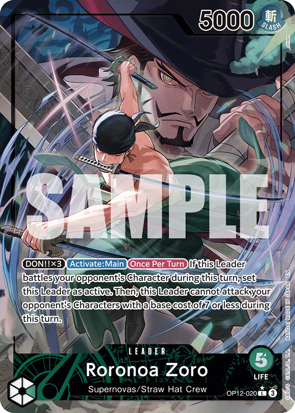 Roronoa Zoro (020) (Alternate Art) OP12-020_p1 One Piece TCG