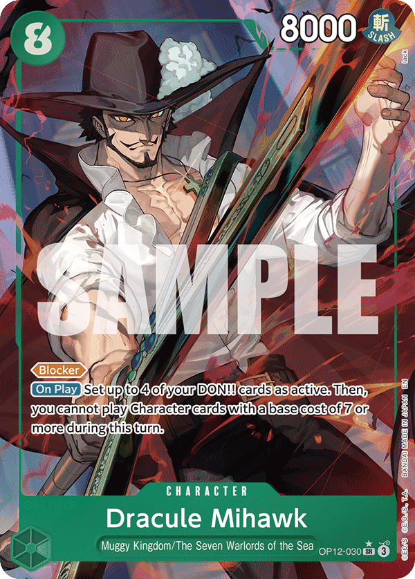 Dracule Mihawk (Alternate Art) OP12-030_p1 One Piece TCG