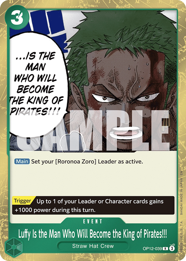 Luffy Is the Man Who Will Become the King of Pirates!!! OP12-039 One Piece TCG