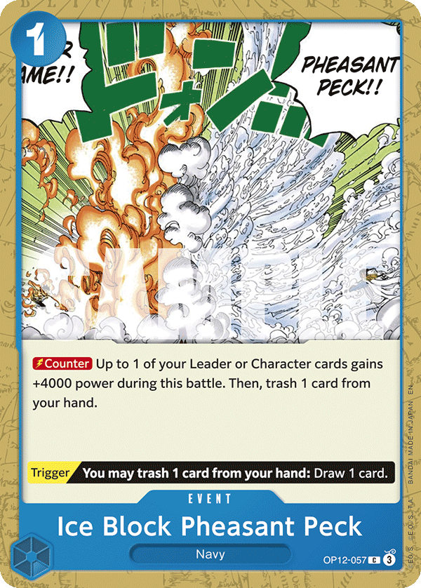 Ice Block Pheasant Peck OP12-057 One Piece TCG