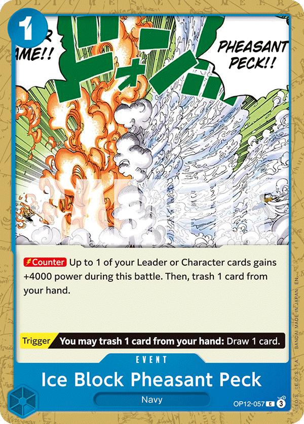 Ice Block Pheasant Peck OP12-057_r1 One Piece TCG