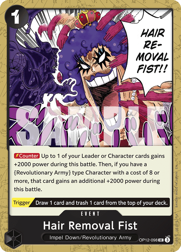 Hair Removal Fist OP12-098 One Piece TCG