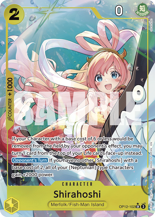 Shirahoshi (Alternate Art) OP12-102_p1 One Piece TCG
