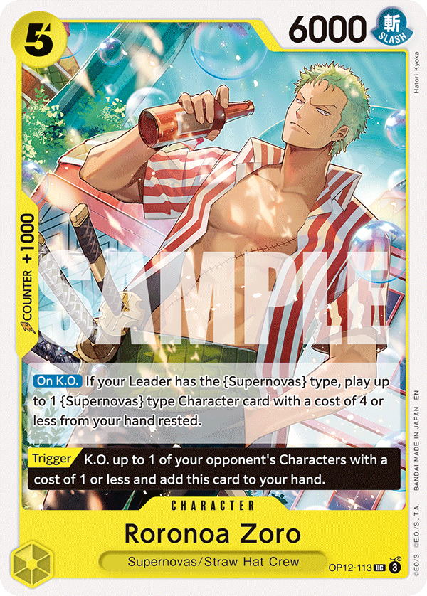 Roronoa Zoro OP12-113_r1 One Piece TCG