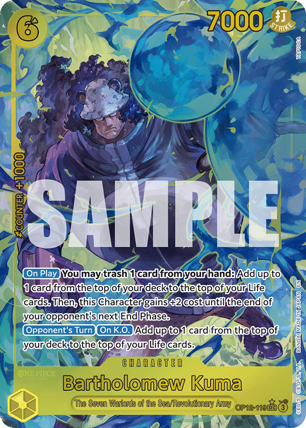 Bartholomew Kuma (Alternate Art) OP12-119_p1 One Piece TCG