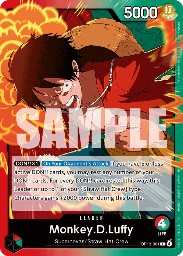 Monkey.D.Luffy (001) OP13-001 One Piece TCG