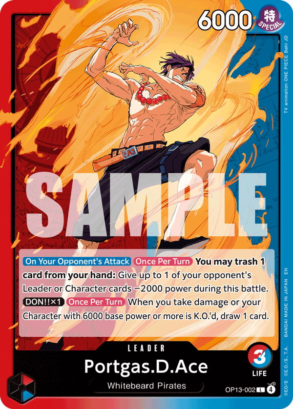 Portgas.D.Ace (002) OP13-002 One Piece TCG
