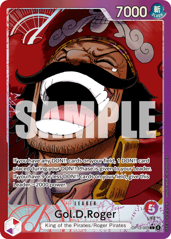 Gol.D.Roger (003) (Alternate Art) OP13-003_p1 One Piece TCG