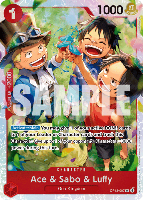 Ace & Sabo & Luffy OP13-007 One Piece TCG