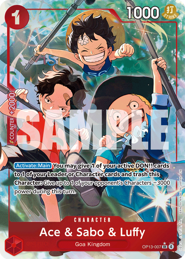 Ace & Sabo & Luffy (Alternate Art) OP13-007_p1 One Piece TCG