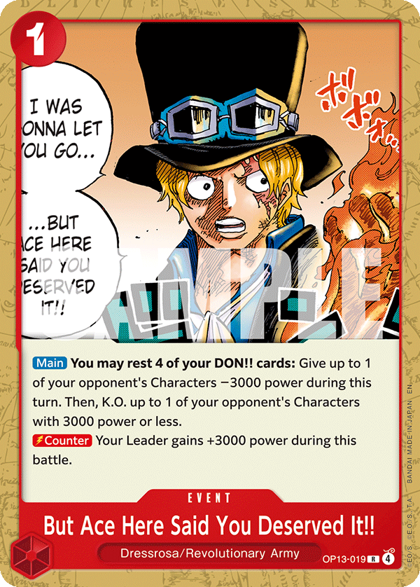 But Ace Here Said You Deserved It!! OP13-019_p2 One Piece TCG
