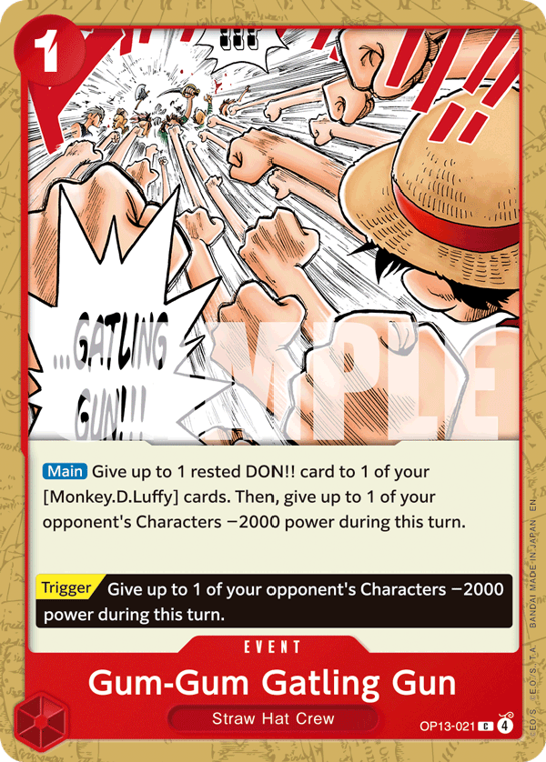 Gum-Gum Gatling Gun OP13-021 One Piece TCG