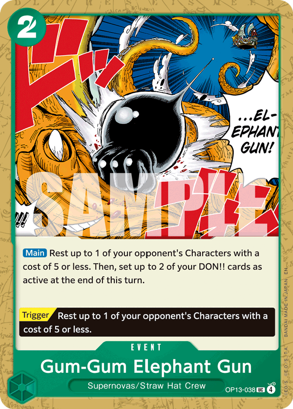 Gum-Gum Elephant Gun OP13-038 One Piece TCG