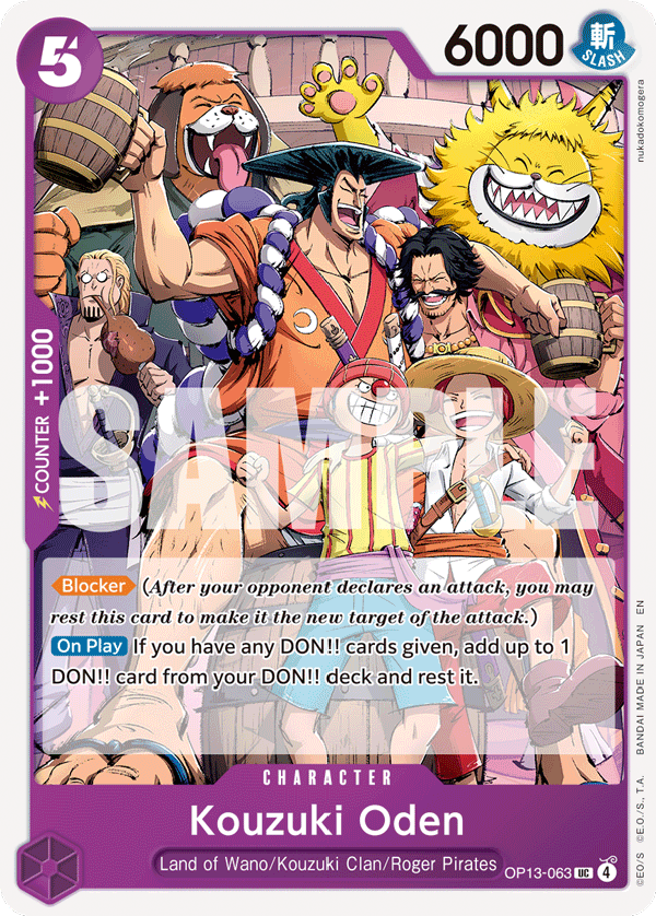Kouzuki Oden OP13-063 One Piece TCG