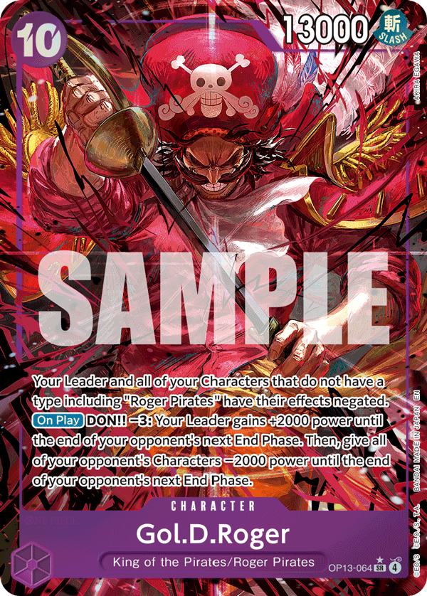 Gol.D.Roger (064) (Alternate Art) OP13-064_p1 One Piece TCG