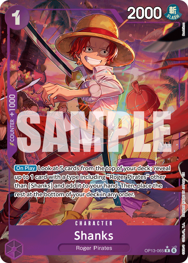 Shanks (065) (Alternate Art) OP13-065_p1 One Piece TCG