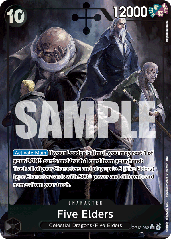 Five Elders (Alternate Art) OP13-082_p1 One Piece TCG