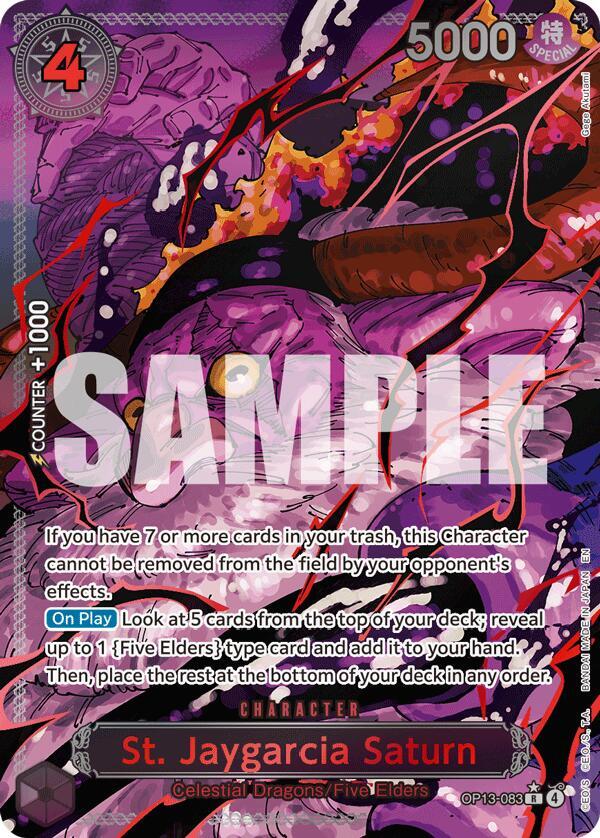 St. Jaygarcia Saturn (Parallel) OP13-083_p2 One Piece TCG