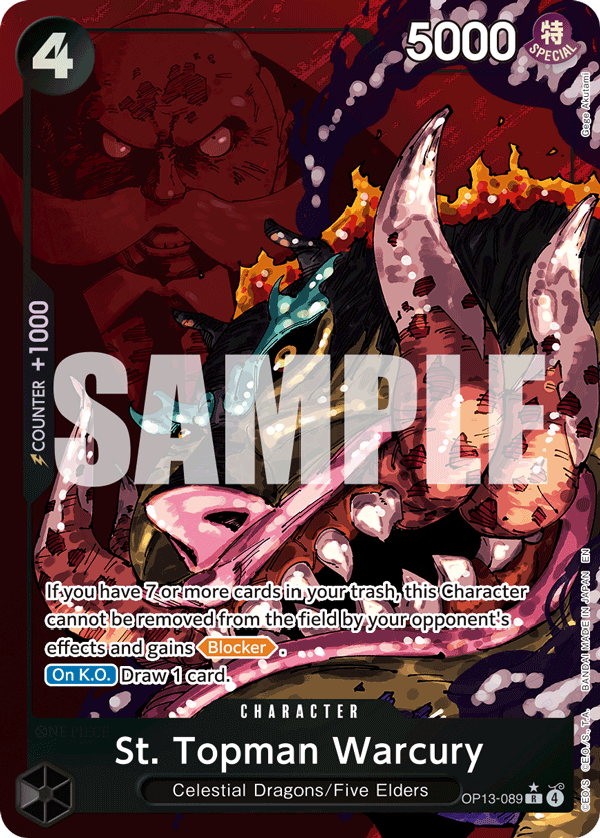 St. Topman Warcury (Alternate Art) OP13-089_p1 One Piece TCG