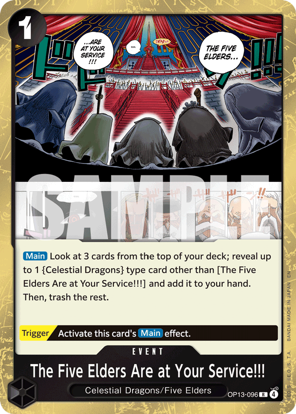 The Five Elders Are at Your Service!!! OP13-096 One Piece TCG