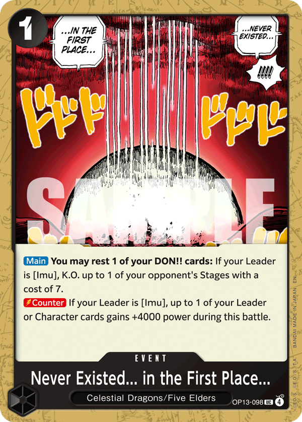 Never Existed... in the First Place... OP13-098 One Piece TCG