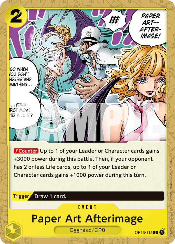 Paper Art Afterimage OP13-115 One Piece TCG