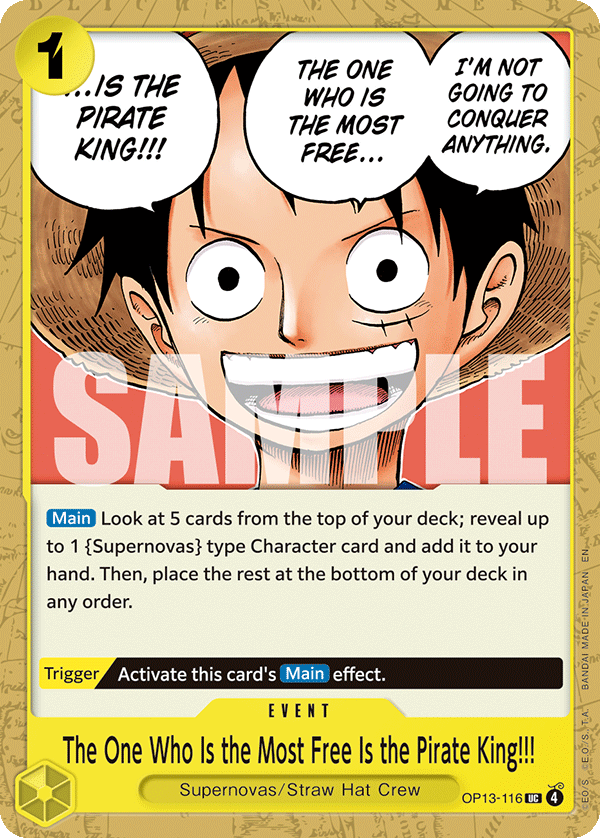 The One Who Is the Most Free Is the Pirate King!!! OP13-116_r1 One Piece TCG