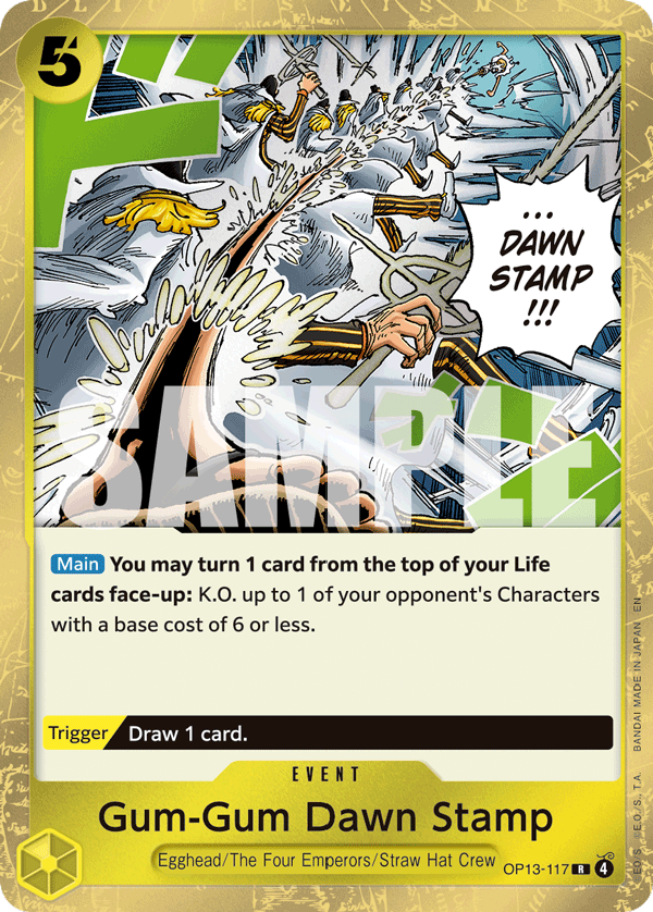 Gum-Gum Dawn Stamp OP13-117 One Piece TCG
