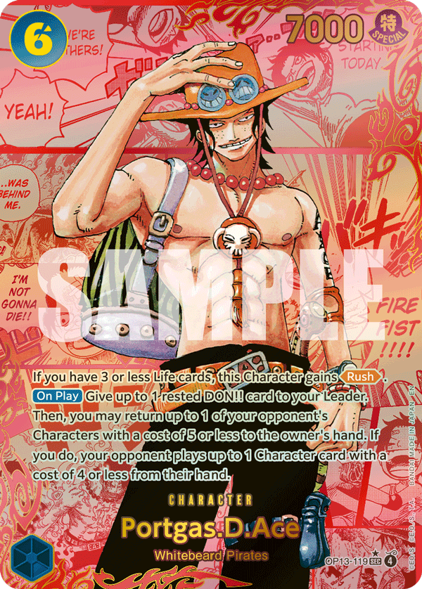 Portgas.D.Ace (119) (Red Super Alternate Art) OP13-119_p3 One Piece TCG