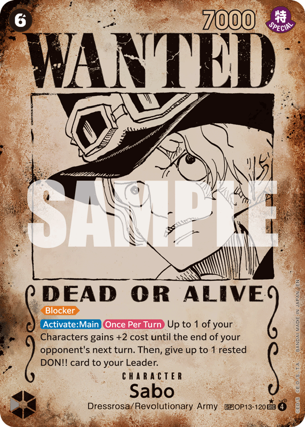 Sabo (120) (Wanted Poster) OP13-120_p4 One Piece TCG