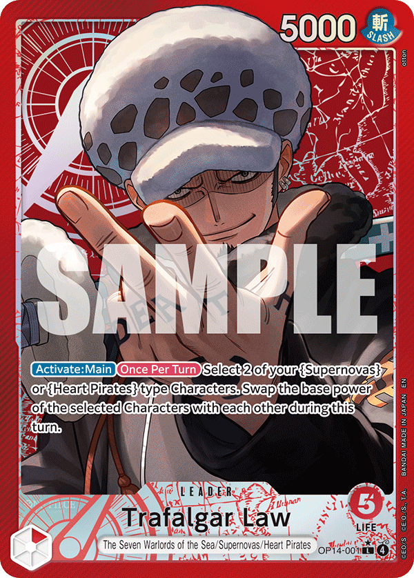 Trafalgar Law - OP14-001 (Alternate Art) OP14-001_p1 One Piece TCG