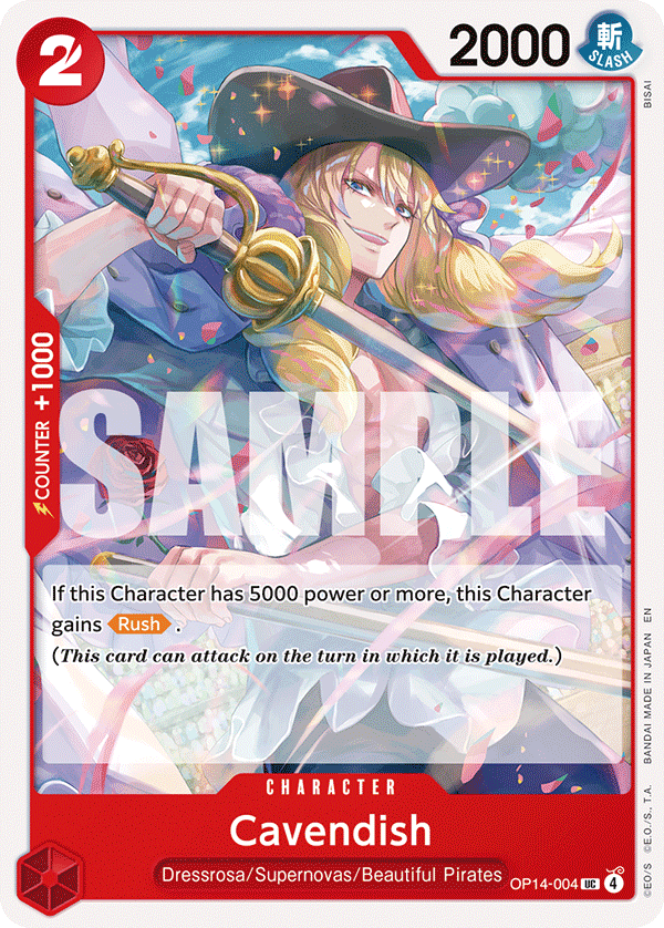 Cavendish OP14-004 One Piece TCG