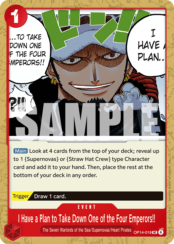 I Have a Plan to Take Down One of the Four Emperors!! OP14-019 One Piece TCG