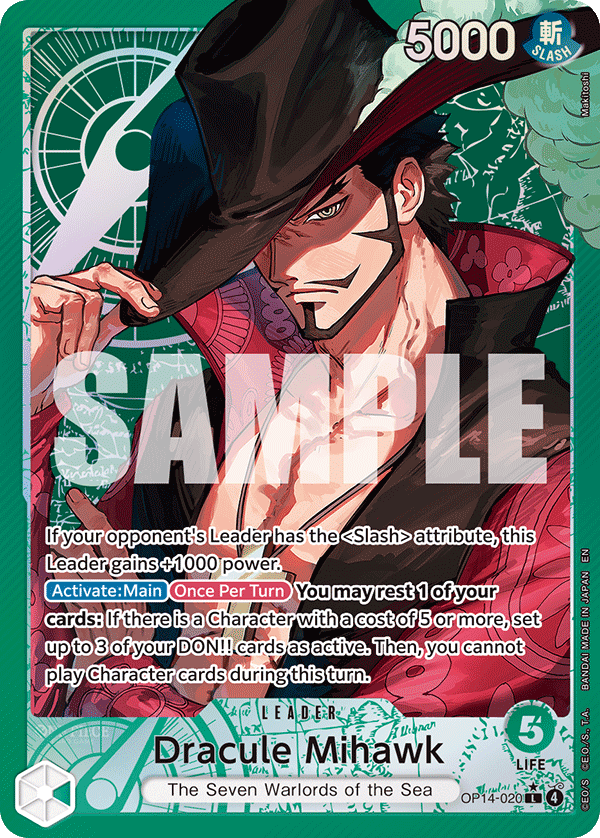 Dracule Mihawk - OP14-020 (Alternate Art) OP14-020_p1 One Piece TCG