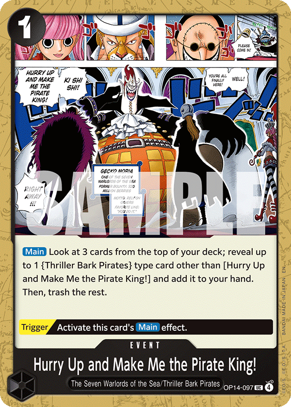 Hurry Up and Make Me the Pirate King! OP14-097 One Piece TCG