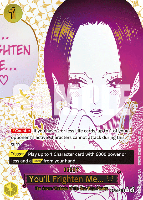 You'll Frighten Me... (Alternate Art) OP14-118_p1 One Piece TCG