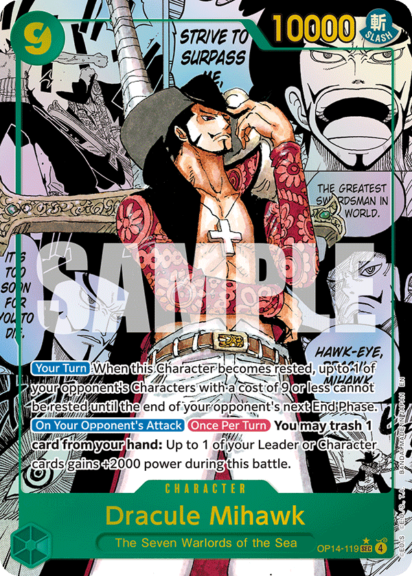 Dracule Mihawk (Manga) OP14-119_p2 One Piece TCG