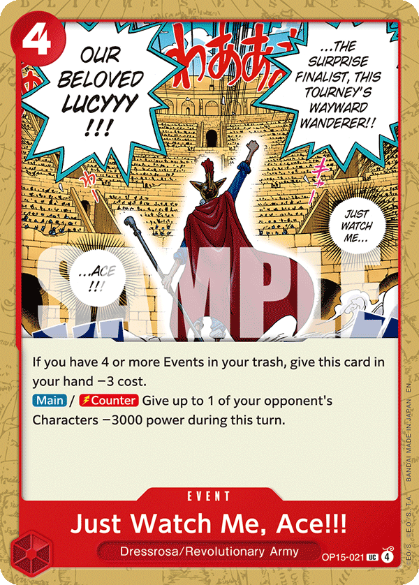 Just Watch Me, Ace!!! OP15-021 One Piece TCG
