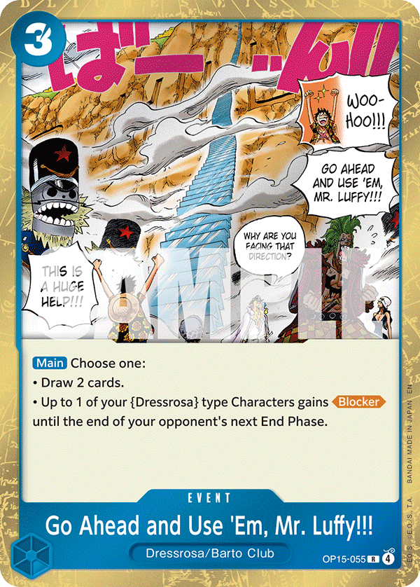 Go Ahead and Use 'Em, Mr. Luffy!!! OP15-055 One Piece TCG