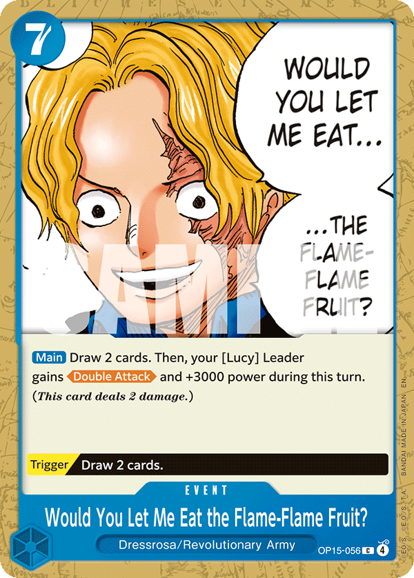Would You Let Me Eat the Flame-Flame Fruit? OP15-056 One Piece TCG
