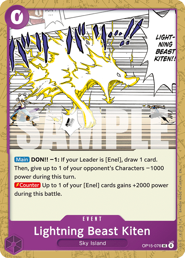 Lightning Beast Kiten OP15-076 One Piece TCG