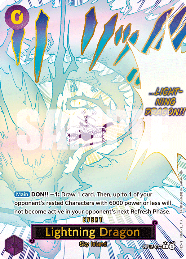 Lightning Dragon (Alternate Art) OP15-077_p1 One Piece TCG