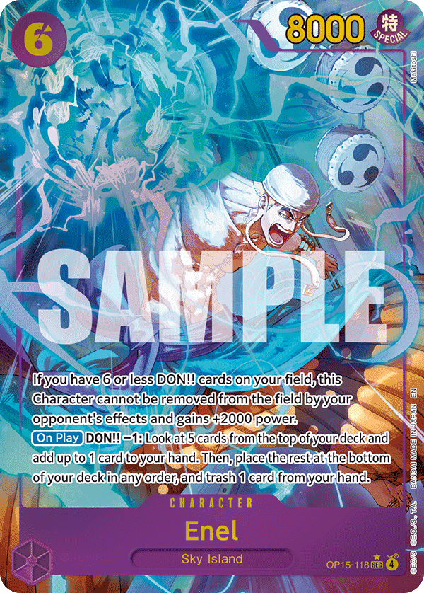 Enel (OP15-118) (Alternate Art) OP15-118_p1 One Piece TCG