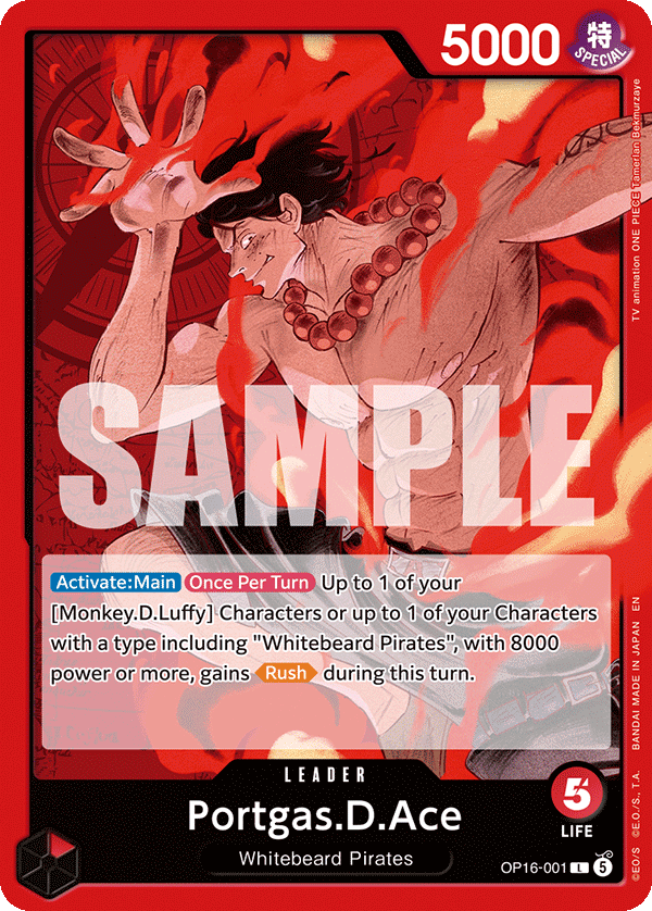 Portgas.D.Ace (001) OP16-001 One Piece TCG
