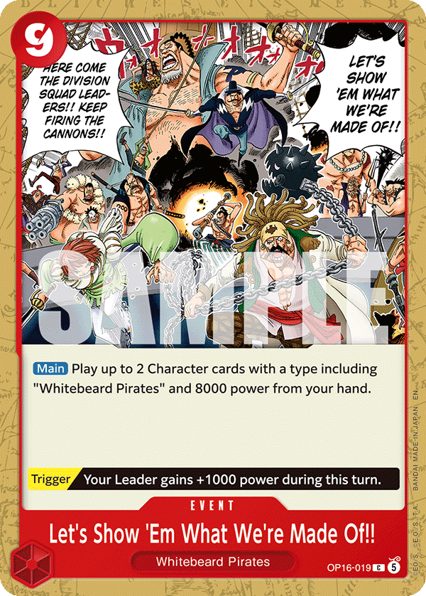 Let's Show 'Em What We're Made Of!! OP16-019 One Piece TCG