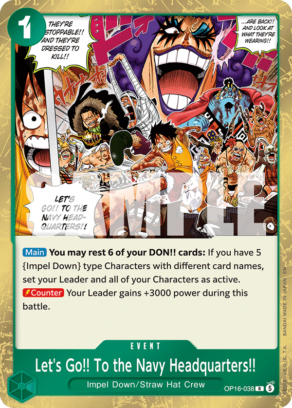 Let's Go!! To the Navy Headquarters.. OP16-038 One Piece TCG