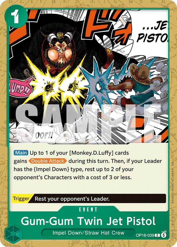 Gum-Gum Twin Jet Pistol OP16-039 One Piece TCG
