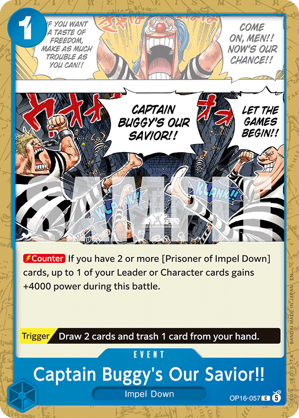 Captain Buggy's Our Savior!! OP16-057 One Piece TCG