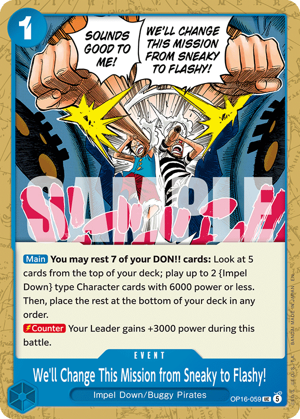 We'll Change This Mission from Sneaky to Flashy! OP16-059 One Piece TCG